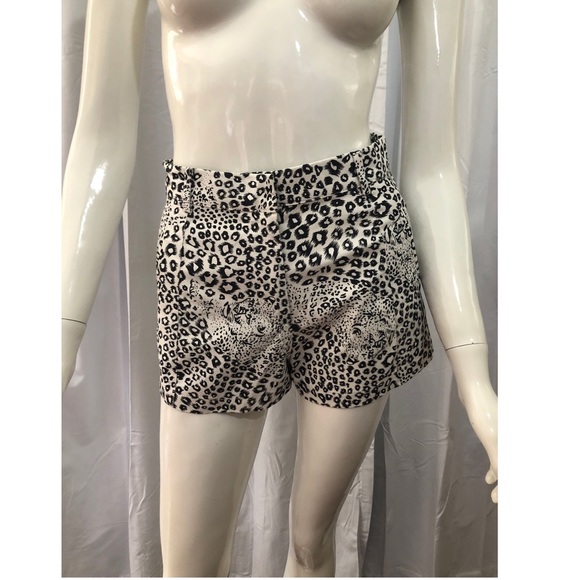 Lucca Couture White Cheetah Print Shorts